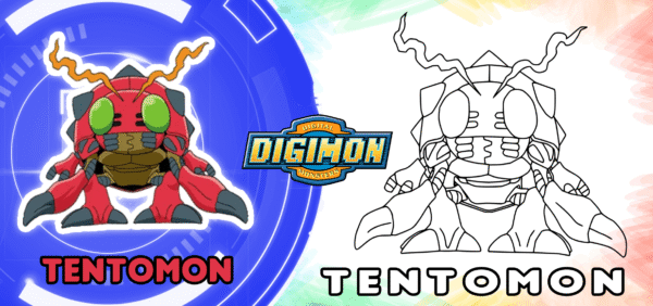 Arte digital para caneca Digimon grátis - Imagem 1