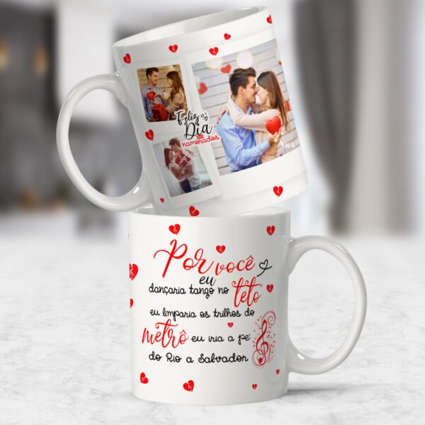 Arte digital para caneca Dia dos namorados musicas romanticas pack - Imagem 10
