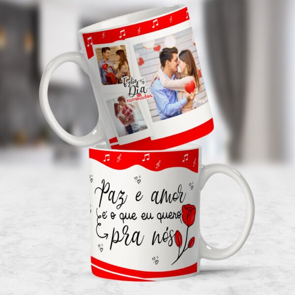 Arte digital para caneca Dia dos namorados musicas romanticas pack - Imagem 2