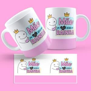 Arte digital para caneca dia das mães flork - kit artes