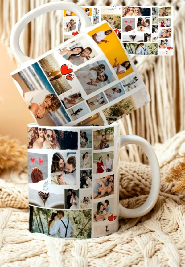 Arte digital para caneca Dia dos namorados papel rasgado - Imagem 1