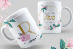 Arte digital para caneca mãe e avó kit completo  com 4 modelos de artes - Imagem 2