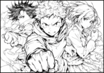 Arte Digital para Livro de Pintura – Jujutsu Kaisen (Arquivo Digital para Imprimir) - Imagem 4