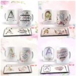 Arte digital para caneca kit alfabeto floral - kit com 50GB - Imagem 9