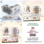 Arte digital para caneca kit alfabeto floral - kit com 50GB - Imagem 12