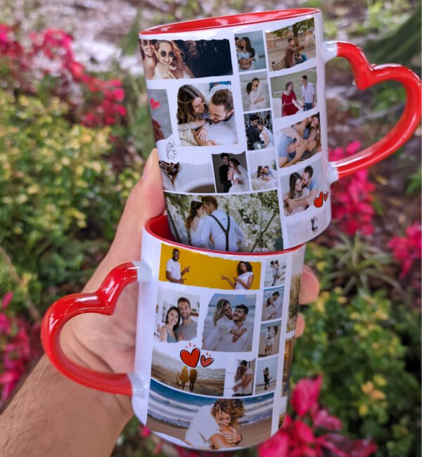 Arte digital para caneca Dia dos namorados papel rasgado - Imagem 6