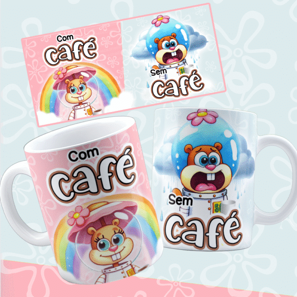 Arte digital para caneca bob esponja e amigos pack - Imagem 5