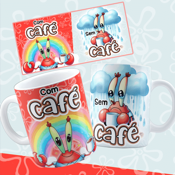 Arte digital para caneca bob esponja e amigos pack - Imagem 6