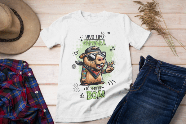 Estampa para camisetas capivara debochada - Imagem 2