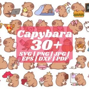 Pack Capivaras Estampas Png Alta Qualidade