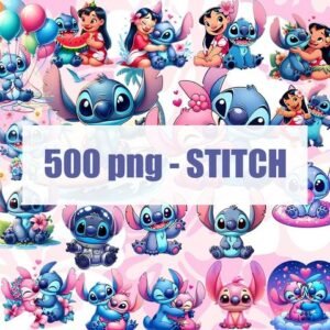 Pack Stitch + 500 Estampas Png Alta Qualidade
