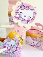 Arte digital para caixinhas personalizadas para lembrancinhas de festa hello kity - Imagem 4